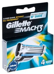 Gillette MACH3 Ostrza wymienne do maszynki, 4 szt.