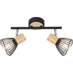 Plafon PONY 75556 2xE14 40 W czarny-jasne drewno