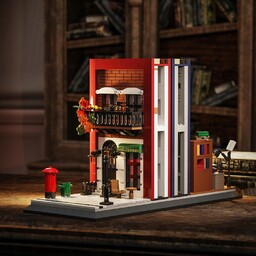 Klocki Domek Księgozbiór Biuro Detektywistyczne Led 1200szt Diy