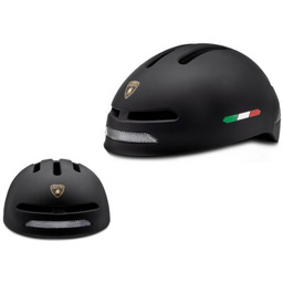 LAMBORGHINI Kask LA-AC-210003 Czarny z lampką (rozmiar M/L)