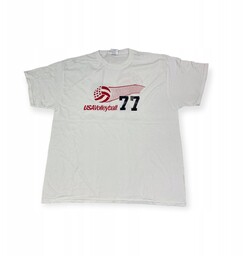 Koszulka t-shirt męski biały USA Volleyball 77 XL