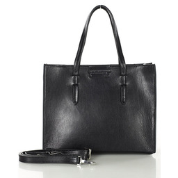 Mała torebka kuferek czarny skóra naturalna premium MARCO