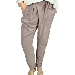 Eleganckie luźne spodnie kopertowe z wiązaniem w pasie