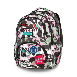 Plecak szkolny dla dzieci, moro, jasnoróżowy, CoolPack