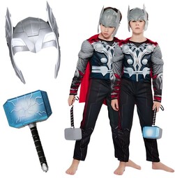 Strój Przebranie Kostium Thor Maska Młot 104/110, Hopki