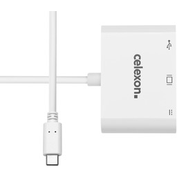 celexon wieloportowa przejściówka z wtyczka USB-C na gniazda