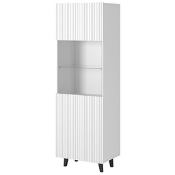 Witryna jednodrzwiowa biała mat 60 x 182 cm