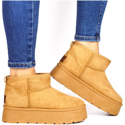 DAMSKIE ŚNIEGOWCE OCIEPLANE NISKIE NA PLATFORMIE MSMG Y001-4