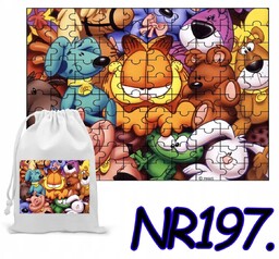 Puzzle 110 El. Układanka Prezent Kot Garfield +