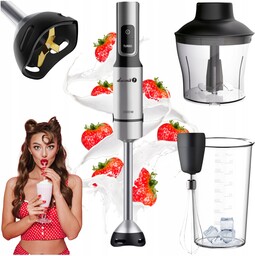Blender Ręczny Wielofunkcyjny Mikser Kuchenny Rozdrabniacz 1500W Łucznik