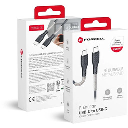 Kabel USB-C 240W Forcell F-Energy QC4.0 PD Carbon