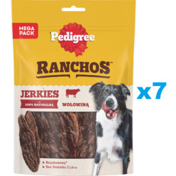 PEDIGREE Ranchos Jerkies z wołowiną 7x180 g bezzbożowa