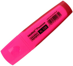 Zakreślacz z gumowym uchwytem TAURUS XL-150 różowy