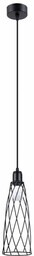 Lumes Czarna pojedyncza lampa wisząca druciana - A420