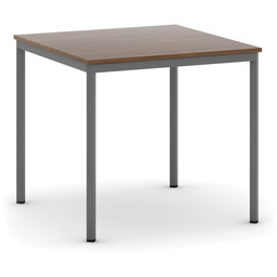 Stół jadalniany, 80x80 cm, ciemnoszara podstawa, orzech