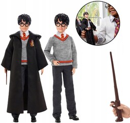Harry Potter Lalka Zestaw Hogwart Gryffindor Strój Różdżka