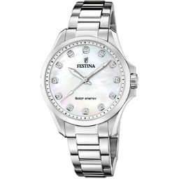 Zegarek Damski Festina F20654-1 CYRKONIE srebrny