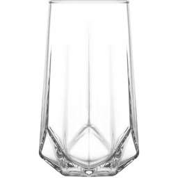 Szklanka wysoka Verona 460 ml LAV, przezroczysta, zdobiona