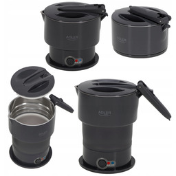 Mały Czajnik Elektryczny Turystyczny Składany 0,6L Podróżny Silikonowy