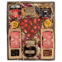 Kosz Prezentowy Zestaw Herbat Przetowry Słodycze Czekolada