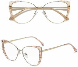 Stylion Damskie kocie okulary zerówki do komputera BLUE