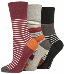 Gentle Grip Maksymalny KOMFORT Skarpety Damskie 3-pary H251