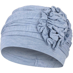 Turban Lotus-Uni Bamboo by Christine Headwear, jasnoniebieski, One