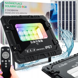 Zewnętrzna Lampa Solarna Elewacyjna Ścienna Czujnik Pilot 60W