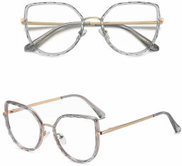 Stylion Damskie kocie okulary zerówki do komputera BLUE