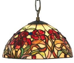 Artistar Mała lampa wisząca Eline w stylu Tiffany