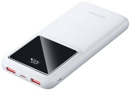 Powerbank, Vention, FHKW0,10000mAh, Micro-USB, USB-C, 2xUSB-A, 22.5W (white)