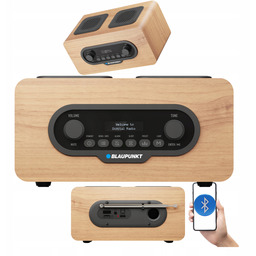 Radio Kuchenne Przenośne Dab+ Usb microSD Pilot Akumulator
