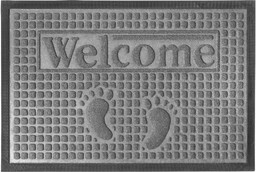 Wycieraczka gumowa Welcome" 60 x 40 cm, szara