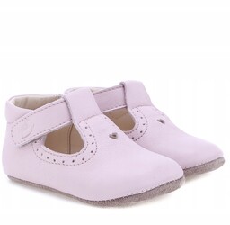 Emel N100B Niechodki Baleriny Skórzane Lekkie Chrzest Roczek