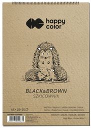 Szkicownik na spirali Happy Color Black&Brown A5 50