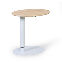 Owalny stół regulowany z zaokrąglonymi rogami, klon, 50