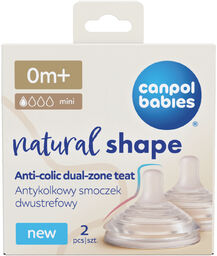 Canpol Babies, smoczek silikonowy do butelki Natural Shape,