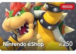 Doładowanie Nintendo eShop 250zł [bon agencyjny] Obecnie dostępne