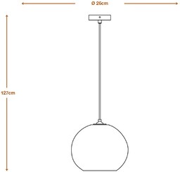 LEDVANCE Lampa wisząca Ball, możliwość ściemniania, brązowy /