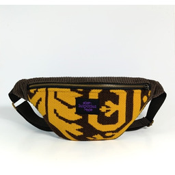 Pakamera Żółto - brązowa nerka z ludowej tkaniny