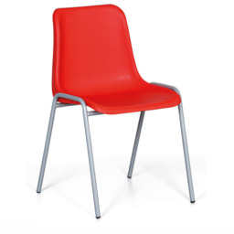 Krzesło do jadalni plastikowe AMADOR, czerwone