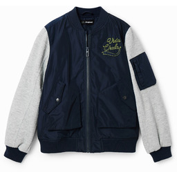 Kurtka bomber z motywem kolażu