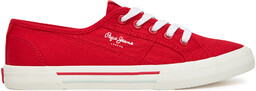 Tenisówki Pepe Jeans Brady Basic W PLS31287 Czerwony
