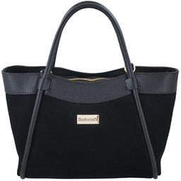 Barberinis Elegancka torebka ze skóry zamszowej - Czarna