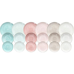 Tognana Pepper Bamboo Zestaw Talerzy, Wielokolorowy, Dla 6