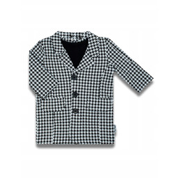 Dziewczęcy płaszczyk dresowy w pepitkę biały Nicol, r.