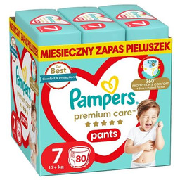 Pampers Premium Care Pieluchomajtki, rozmiar 7 XXL 17kg+,