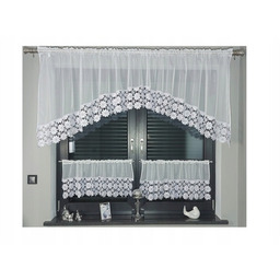 Firana Do Kuchni Margaretki W Łuk 300/90+2x Zazdrostka