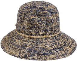 Miekki Kapelusz Twotone Crochet by Lierys, naturalny-niebieski, One