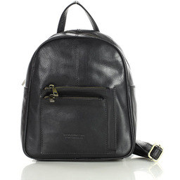 Mały plecak damski skórzany z kieszonkami - MARCO